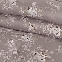 مفرش صيفي مفرد ونص 4 قطع - تيانا - رصاصي - كريمي