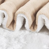 بطانية مخمل وفرو ماريو 200 × 230 - بيج فاتح