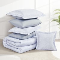 مفرش صيفي مزدوج وجهين ٧ قطع - اوركا - رصاصي - رماد...