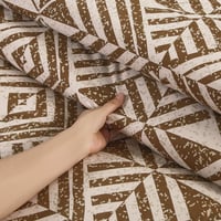 مفرش صيفي مفرد ونص 4 قطع - ليتون - بني - بيج