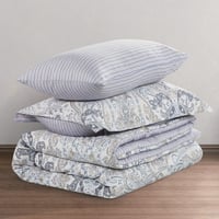 مفرش قطن صيفي مفرد ونص 4 قطع - فاليريا - كريمي - ر...