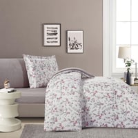 مفرش صيفي مفرد ونص 4 قطع - اديلين - سكري -بيج غامق