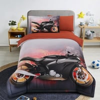 مفرش أطفال صيفي مفرد ونص 4 قطع - فابي - رصاصي - أس...