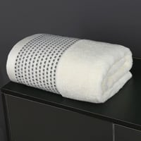 منشفة قطن بامبو مقاس كبير - أبيض