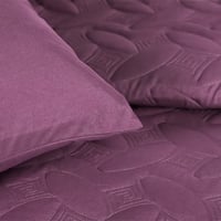 مفرش صيفي مضغوط مزدوج 4 قطع - بيوتي - عنابي