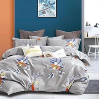 مفرش صيفي مقاس كوين 4 قطع - ماريوس - رمادي