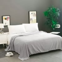 بطانية مخمل مزدوج - رمادي فاتح