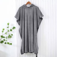 روب استحمام بقبعة - أستلي - مقاس M - رمادي