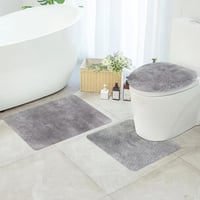 طقم سجاد حمام 3 قطع - لوسيا - رصاصي