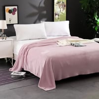 بطانية مخمل مزدوج - زهري