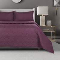 مفرش صيفي مضغوط مفرد ونص 3 قطع - بيوتي - ارجواني