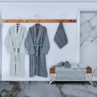 طقم روب استحمام تركي 8 قطع - ميليسا - رمادي - رصاص...