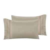 مفرش فندقي مزدوج حشوة متحركة 7 قطع - ألورا - بيج غ...