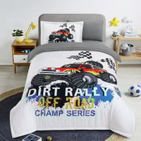 مفرش أطفال صيفي مفرد ونص 4 قطع - فابي - أبيض - رما...