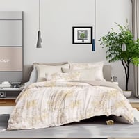 مفرش صيفي مقاس كوين 4 قطع - ماريوس - بيج - رصاصي