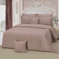 مفرش الغيمة الفندقي مزدوج - 9 قطعة - رويال - بيج غ...