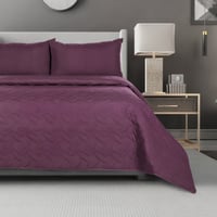 مفرش صيفي مضغوط مزدوج 4 قطع - بيوتي - عنابي