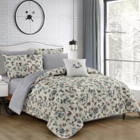 مفرش قطن صيفي مزدوج 7 قطع - أندروميدا - كريمي - رص...