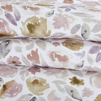 مفرش صيفي مزدوج وجهين ٧ قطع - اوركا - ابيض - كريمي