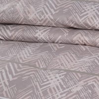 مفرش صيفي مفرد ونص 4 قطع - ليتون -بني فاتح - ابيض