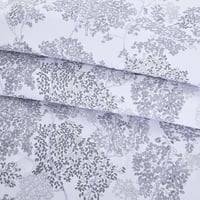 مفرش قطن صيفي مفرد ونص 4 قطع - فاليريا -رصاصي - رم...