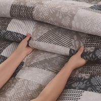 مفرش صيفي مفرد ونص 4 قطع - تيانا - بيج - رصاصي فات...