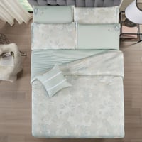 مفرش صيفي كوين تنسيل قطن 300 غرزة + مخدة هدية