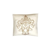 مفرش صيفي مزدوج جاكار مطرز 7 قطع - نيرفانا - بيج