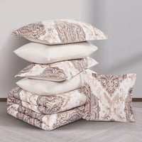 مفرش صيفي مزدوج وجهين ٧ قطع - اوركا -كريمي