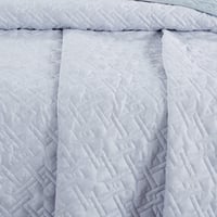 مفرش صيفي مزدوج حشوة مضغوطه 6 قطع - لونيا - رصاصي...