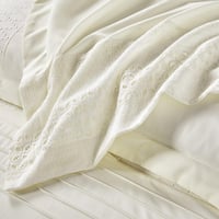 مفرش صيفي مزدوج مطرز مزين بالدانتيل 7 قطع - غوينيف...