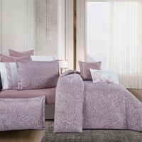 مفرش صيفي فاخر كوين جاكار مطرز 8 قطع – أورليا Aure...