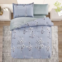 مفرش صيفي مفرد ونص 4 قطع - اديلين - رمادي - اخضر ف...