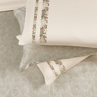 مفرش صيفي كوين تنسيل قطن 300 غرزة + مخدة هدية