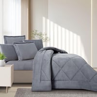 مفرش شتوي مخمل فرو مفرد ونص 4 قطع - ميرولينا - رما...