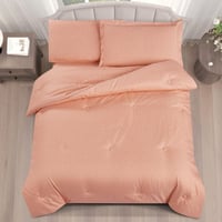 مفرش صيفي مفرد ونص 4 قطع - ليتون -برتقالي