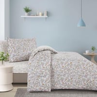 مفرش قطن صيفي مفرد ونص ٤ قطع - نولين -رصاصي فاتح -...