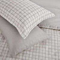 مفرش قطن صيفي مفرد ونص ٤ قطع - نولين -بيج - رمادي