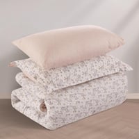 مفرش قطن صيفي مفرد ونص 4 قطع - روفيلا- ابيض - بيج