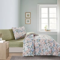 مفرش صيفي مفرد ونص 4 قطع - ليتون -زهري - اخضر