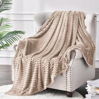 بطانية مخمل محفور اكاسيا 200 × 230 - بيج