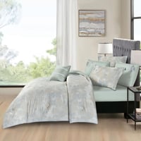 مفرش صيفي مزدوج تنسيل قطن 300 غرزة + مخدة هدية