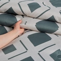 مفرش صيفي مفرد ونص 4 قطع - ليتون -رصاصي - ازرق