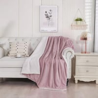 بطانية مخمل وفرو فيرين 200 × 230 - لحمي