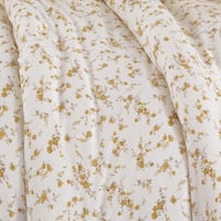 مفرش قطن صيفي مفرد ونص ٤ قطع - نولين -كريمي - بيج...