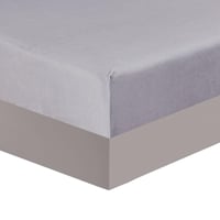 مفرش شتوي مخمل فرو مقاس كوين 6 قطع - فيرون - رصاصي