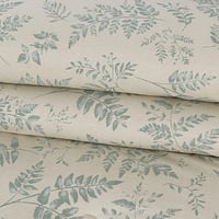 مفرش قطن صيفي مقاس كوين 8 قطع - نوفارين - بيج مشجر...