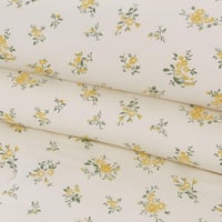 مفرش قطن صيفي مفرد ونص ٤ قطع - نولين -كريمي - اخضر