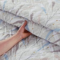 مفرش صيفي مزدوج حشوة مضغوطه 6 قطع - لونيا- بيج فات...