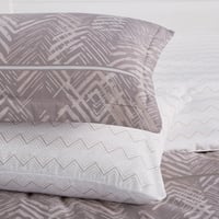 مفرش صيفي مفرد ونص 4 قطع - ليتون -بني فاتح - ابيض